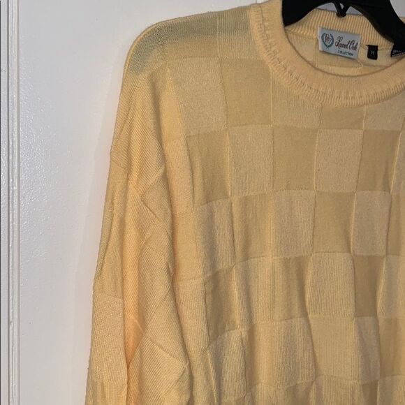 Vtg 80s Laurel Oak yellow cotton/rayon sweater - Picture 4 of 8
